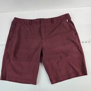 7 Diamonds performance shorts red chino flat size 40 mens 6202